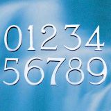 Satin Chrome Door Numbers